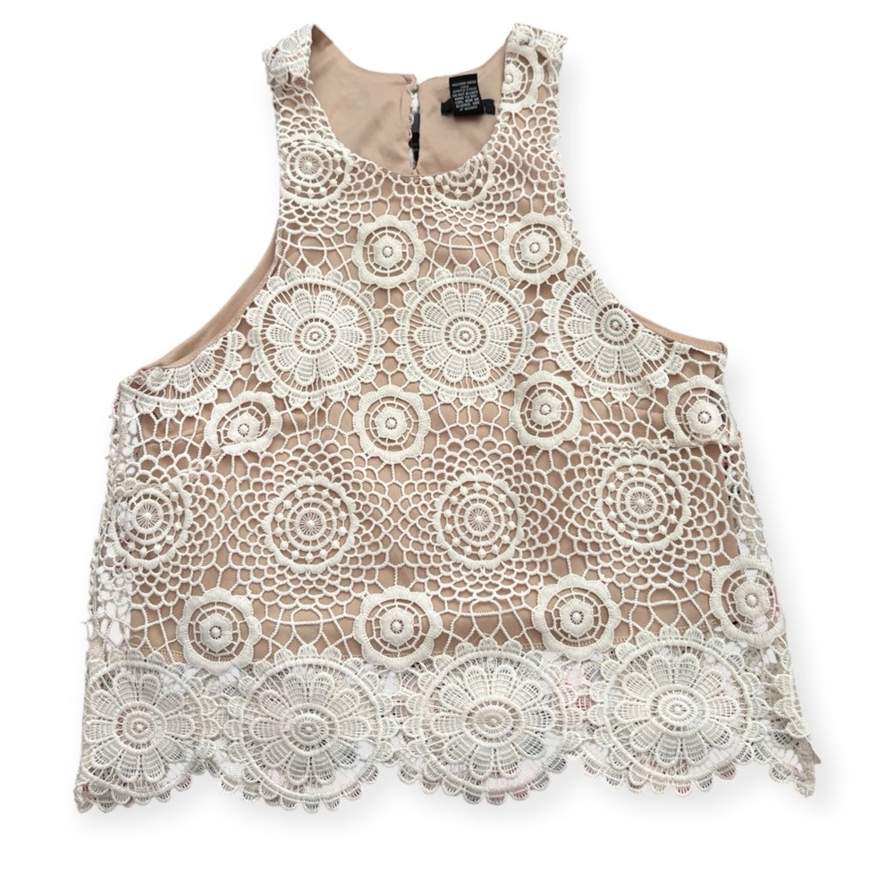 Rue 21 Layered Lace Floral Tank Top Size Medium